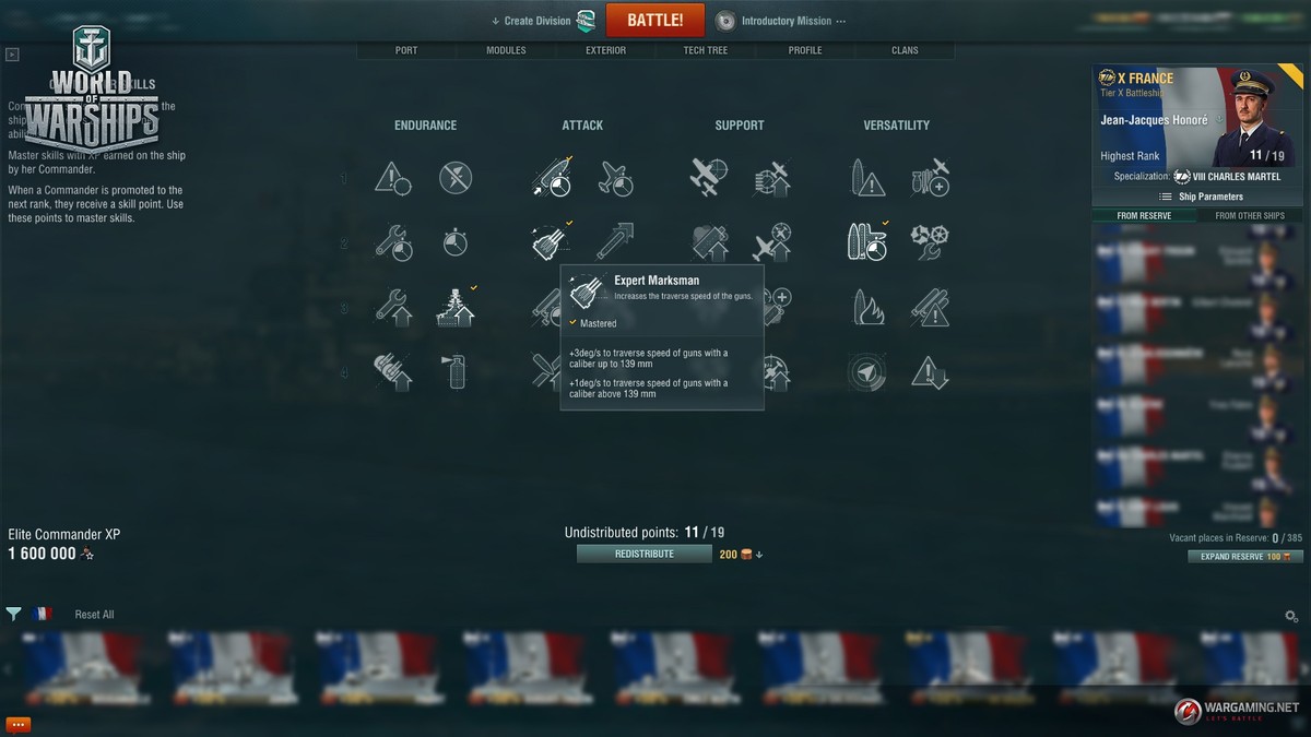 is there a weekly reward for operations in world of warships